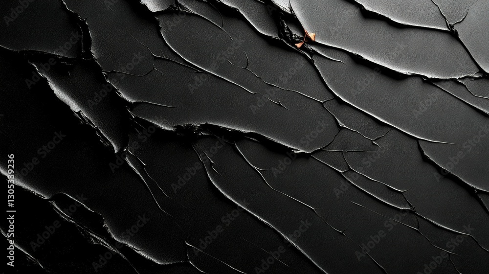 Poster a close-up of a cracked surface with a small object in the center of the image