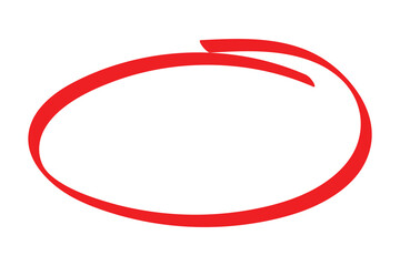 Highlight oval circle hand drawn doodle frames. Free pencil round lines. Round or oval mark. Vector illustration.
