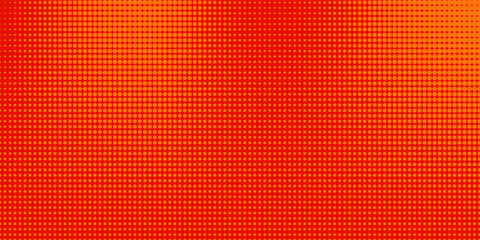 Dots halftone orange color pattern gradient texture with technology digital background. Dots pop art comics with summer background modern halftone