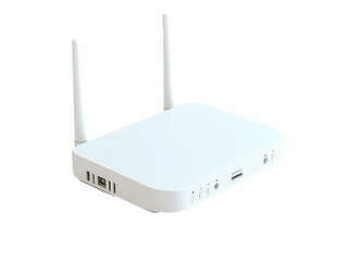 Sleek White Router with Multiple Gigabit Ports for Fast Internet