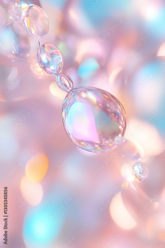 Poster a soft pastel gradient combines pink, blue, and lavender hues, creating an ethereal backdrop enriche