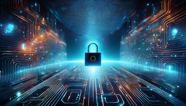 celestial lock enigma in a digital labyrinth art code data light space