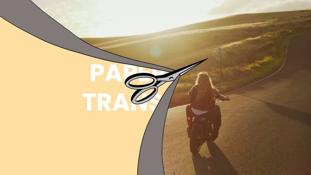 Cissor Cutting Paper Cartoon Transition