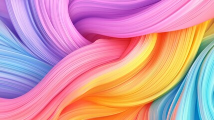 Obraz premium Vibrant Rainbow Swirls: Abstract Art Wallpaper Background