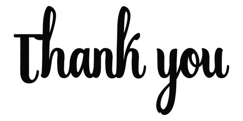 Thank you calligraphy vector illustration