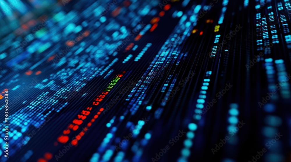 Poster abstract digital code display