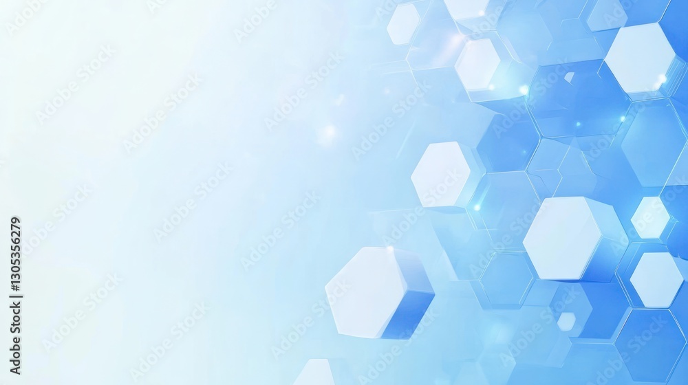 Poster abstract digital hexagons background. possible stock photo use