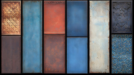 Textured Panels in Varied Colors and Patterns for Design Inspiration