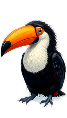 Naklejka premium exotic Toucan bird isolated 