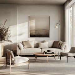 A beautifully decorated living room with comfortable furniture arrangement