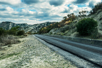 Fototapeta premium countryside landscape inside the Badlands National Park, Basilicata, Italy