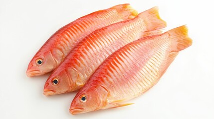 Obraz premium Nile Tilapia Fish: Fresh Water Food Isolated on White Background