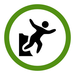 Cliff Diver Jumping Into Water Icon
