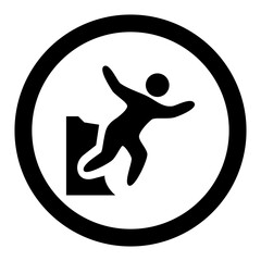 Cliff Diver Jumping Into Water Icon
