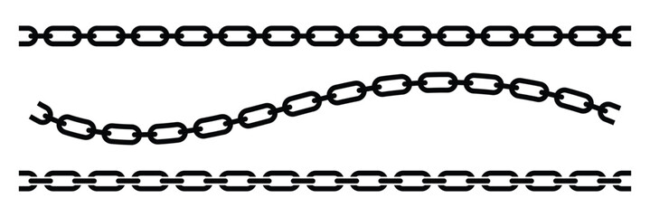 Chain icon vector illustration on white background