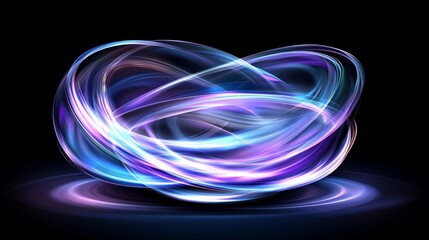 Abstract Blue and Purple Light Swirl: Stunning Energy Flow Wallpaper