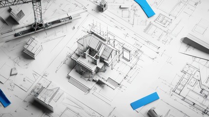 Architectural Design Blueprint Model