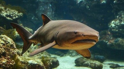 Fototapeta premium Nurse Sharks - A Fascinating Attraction in the Bahamas for Holiday Makers