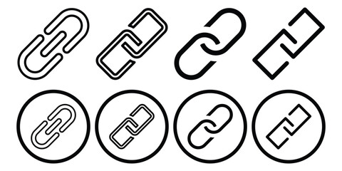 Link icon isolated on white background. Link vector icon. Hyperlink chain symbol. Vector illustration. EPS 10