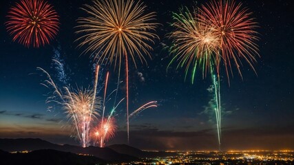 fireworks in the sky