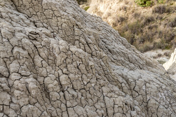 countryside landscape inside the Badlands National Park, Basilicata, Italy