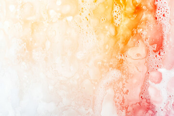 Abstract Background with Bubbles. Orange, Yellow and White Background. Generative AI