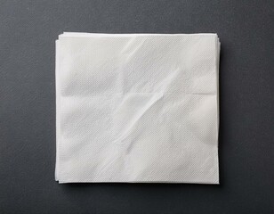 white square disposable paper napkin top view