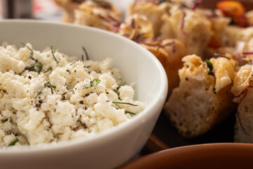 ricotta and focaccia