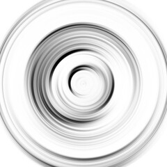 Black and white radial motion effect. Abstract rounded background. Grayscale curves and sphere.