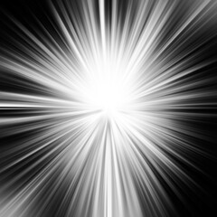 Black and white zoom motion effect. Abstract background.