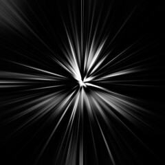 Black and white zoom motion effect. Abstract background.