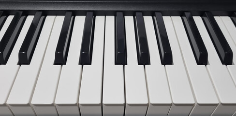 close up of piano keys