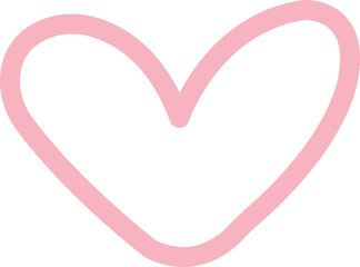 Heart clip art design on plain white transparent isolated background for card, shirt, hoodie, sweatshirt, apparel, tag, mug, icon, poster or badge