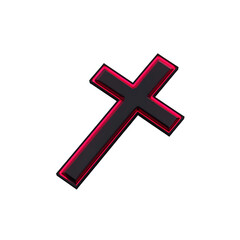 Fototapeta premium 3d glowing cross logo