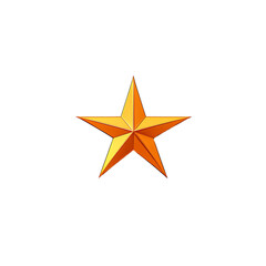 Obraz premium 3d golden star logo