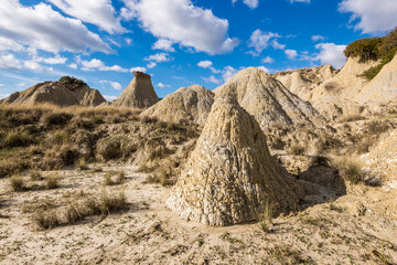 countryside landscape inside the Badlands National Park, Basilicata, Italy