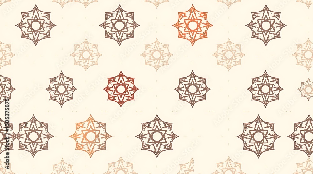 Poster ornamental geometric pattern: a visually appealing and intricate ornamental geometric pattern, seaml