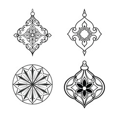set of decorative elements