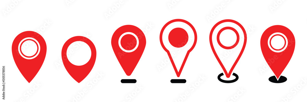 Aufkleber location or map pin icon symbol set. location pointer. map pin vector illustration. eps 10