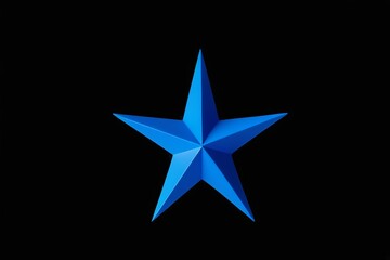 Obraz premium a close up of a blue star on a black background
