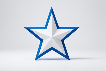 Obraz premium there is a white and blue star with a blue border