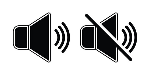 Speaker icon, volume icon, silent icon, mute icon, sound icon