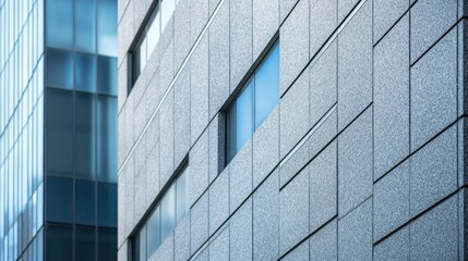 Modern building facade with windows and glass