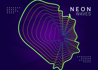 Sound Set. Pink Music Background. Trance Cover. Fest Banner. Soundwave Radio Invitation. Dance Electro Graphic. Violet Dj Design. Green Sound Set