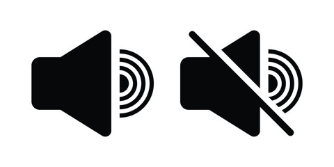 Speaker icon, volume icon, silent icon, mute icon, sound icon