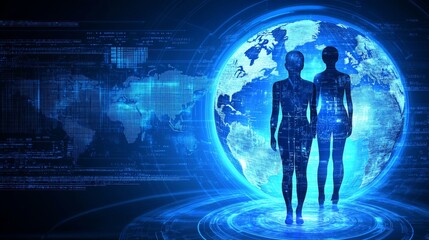 Digital representation of a global connection.