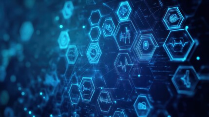 Fototapeta premium Abstract medical interface with digital icons