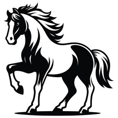 horse silhouette vector
