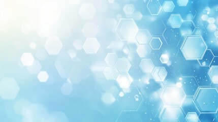 Abstract light blue hexagons background