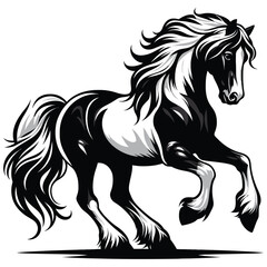 horse silhouette vector